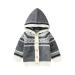 North edge Baby Cardigan Hooded Sweater Newborn Infant Girl Boy Warm Coat Knit Outwear Light Weight Jacket 6-12 Months Gray