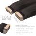 Buy If-alife Tape Extensions | 20Pcs Real Hair 26 Inch Dark Brown to Chestnut Brown & Dirty Blonde Highlights - Silky Straight Remy Invisible Skin Weft - Buy Online on GoSupps.com