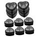 PRETYZOOM 10pcs Boxes Winter Wedding Favor Tin Case Treat Boxes Party Favors Candy Box Cans Biscuit 6x5.9cm Black