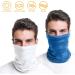 Ysimple 4-Piece Multifunctional Hose Scarf Neckerchief - Breathable Windproof Men's Bandanas for Outdoor Sports - Black White Sapphire Blue Dark Gray - Buy Online on GoSupps.com