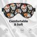 Luxury Sleep Mask for Men & Women - Soft Blackout Eye Masks for Travel Camping & Better Sleep - Sugar Skulls Design - Buy Online on GoSupps.com
