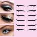 Rosarden 18 Pairs Glitter Stick-on Eyeliner Stickers - Waterproof and Colorful Adhesive Eyeliner Strips in Purple, Pink, Green, Blue - Black Eyeliner Sticker for Eye Makeup - Buy Online on GoSupps.com
