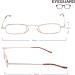 Eyeguard Narrow Reading Glasses - Compact Mini Pocket Readers with Case | Super Light Metal | 2 Pairs +3.50 Enlargement for Men & Women - Buy Online on GoSupps.com
