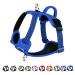 Eyin dog harness for large dogs adjustable breathable reflective padded and breathable breast dishes with handle and front bracket for daily training (light blue l) l (neck: 42-60cm breast: 47-86cm) light blue
