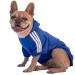Ducomi dog sweater with hood for all sizes and breeds - warm and soft dog clothing - single -colored sweater for pets and puppies (blue s) S blue