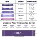 Folai Resistance Tapes Set - 5 Fitness Bands | 100% Natural Latex for Muscle Building Yoga & Gymnastics | German Instructions & Storage Bags - Purple - Buy Online on GoSupps.com