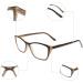 Stylish Women's Cat Eye Reading Glasses 4-Pack with Cases - Lightweight Frame, Spring Hinge - 2.0x Magnification - Buy Online on GoSupps.com