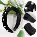 Bethininess Vintage Braided Headband with Pearls - Rockabilly Fashion Hair Accessories for Women & Girls - Black Padded Wide Hair Band - Buy Online on GoSupps.com