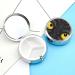 Round Yellow Eyes Pill Box | 3 Compartment Decorative Metal Pill Organizer | Portable Pocket Medicine Case - Buy Online on GoSupps.com