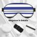 SSIMOO Striped Sleep Mask - Adjustable Breathable & Fashionable Eye Mask for Ultimate Comfort - Black - Buy Online on GoSupps.com