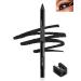 Lestpola Black gel eyeliner 1 matte gel eyeliner pencil long-lasting cream eyeliner pencil with sharpener smooth waterproof creamy kohl pencil for women