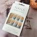 Blue French Press On Nails with Pearl Design - Cute Ballet Shaped Reusable Acrylic Coffin Nails for Women - Buy Online on GoSupps.com