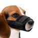Yaodhaod dogs muzzle nylon mesh breathable and comfortable quick-seated dog inevitation with adjustable straps biting chewing and barking (XXL black) XXL black