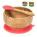 Kids United Baby Porridge Bowl - Eco-Friendly Bamboo Tableware with Suction Cup (Red) | Children's Feeding Essentials - Buy Online on GoSupps.com