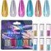 Lot de 6 poudres holographiques pour ongles - D coration artistique - Effet miroir m tallique - Pour manucure et p dicure 02style - Buy Online on GoSupps.com
