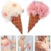 Milisten Infant Bath Sponge 2Pcs Ice Cream Loofah Sponge - Exfoliating Body Scrubber for Men Women Kids - 17x12x12cm - Light Yellow Pink - Buy Online on GoSupps.com