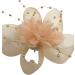 Ladies Beaded Flower Fascinator Clip Weddings Races Royal Ascot Hair Clip (Peach) - Buy Online on GoSupps.com
