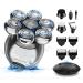 Bald Head Shavers for Men 5 in 1 Head Razor for Bald Men Electric Men's Shaver 7D Floating Blade Head Shaver Kit Head Shaver with Nose Hair Sideburns Trimmer Detachable with LED Display