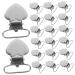 Wofashpuret 30St peach-heart-hearted beak clip cock beam holder mesh holder metal fastening clips pacifier holder holder toothing clip glove clip sheet steel man