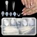 U-Shinein French Dual Nail Shape Set Nail Extension Mold & French Pads Reusable Silicone Nail Stencils French Forms Stickers Nail Tips French Nails Stencil for Nail Art Manicure Nail Design 02