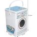 Washing Powder Storage Tin Powdered Laundry Detergent Container Iron Construction Washing Machine Modeling with Perspective Window for Storage - Buy Online on GoSupps.com