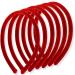 Topkids Accessories 6pc 1cm/0.4" Thin Velvet Hair Bands Head bands Alice Bands Adult Women Hair Accessories for Girls Headbands for Women's Hair Hair Bands for Girls (Red)