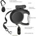 Retractable Dog Lead 8M/26ft Extendable Dog Lead Extendable with Non-Slip Handle & Adjustable Dog Lead with LED Flashlight Waste Dispenser Bags One-Hand Brake for Night Walking Running Jogging Black - Buy Online on GoSupps.com