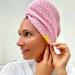 Fast Drying Pink Microfiber Hair Turban for All Hair Types Reduces Frizz Prevents Damage Super Absorbent - Buy Online on GoSupps.com
