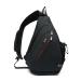 TUDEQU Sling Bag Crossbody Sling Backpack with USB Charging Port, Water Resistant Shoulder Bag Outdoor Travel Hiking Daypack with WET Pocket Men Women Black