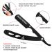 Buy BEAUTICONE Straight Razor - Premium Black Full Steel Barber Razor with Leaf Handle & 5 Double Edge Blades - Perfect for Grooming & Shaving - Buy Online on GoSupps.com
