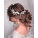 Unicra Silver Flower Bridal Hair Vine | Crystal Wedding Hair Accessories for Women & Girls - Buy Online on GoSupps.com