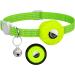 For Airtag cat neck band integrated reflective kitten neck band with Airtag holder puppy cat neck band with bell light tracker cats collars for girls young cats le yellow glock-luminous yellow