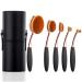 Yoseng Oval Foundation Brush 5 Pcs Toothbrush makeup brushes Fast Flawless Application Liquid Cream Powder Foundation With makeup brush case Style C