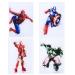 4 pieces superheroes watercolor art poster children's room pictures set canvas printing wall art wall decorations children's room decoration anime murals painting boys gifts 22 x 31 cm (no frame)