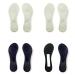 CB 4 Pairs of Suede Sponge Inserts Invisible Slim Insoles Liners  Ball of Foot Pain Relief Cushion  Arch Pain Barefoot Support  3/4 Length for Women's Shoes 5-8  2 Pairs Black & 2 Pairs Off-White Set A  Black & Off-white