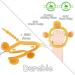 HEORSHE Baby Teething Toy - Silicone Adjustable Wristband Chew Toy for Babies 0-12 Months - Brown - Buy Online on GoSupps.com