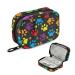 Travel Pill Organizer Small Pill Box 7 Day Pill Case for Purse Weekly Vitamin Medicine Organizer Pill Holder (Cute Colorful Paw Print)
