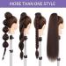 PORSMEER 30 Inch Yaki Straight Drawstring Ponytail Clip In Extensions for Women Kinky Straight Pony Tail Extensions Hair Extensions Ponytail (Dark brown) - Buy Online on GoSupps.com