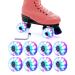 iBccly Light up Roller Skate Wheels Suitable fo Indoor Outdoor Roller Skate Wheels Skateboard Roller Skate Parts High-Speed Rotating Luminous Rollerskate Wheels(8PCS)