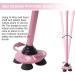 BigAlex Pink Folding Walking Cane with Quad Base - Adjustable Stick for Men/Women (30-35 inches) - Includes Carrying Bag - Buy Online on GoSupps.com
