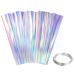 Nezyo Iridescent Film Paper 39 x 197 Inches Iridescent Cellophane Wrapping Paper Rainbow Cellophane Paper with Aluminum Wire for Holiday DIY Craft Wrapping or Basket Filling