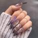 Acenail Glitter Glossy Moon Star Extra Long Stiletto Press on Nails - 24Pcs French Clear Ombre False Nails with Rhinestone Designs for Women and Girls - Buy Online on GoSupps.com