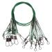 Origlam 20 pieces 15cm fishing wire atriums fishing cord wire offshoots stainless steel-fishing leader wire angle with vertebrae and push buttons