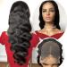 WENYU Brazilian Body Wave Lace Front Human Hair Wig - Pre Plucked with Baby Hair - 16 Inch 4x4 Closure - 9A Natural Black - for Black Women - Buy Online on GoSupps.com