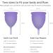 Saalt Soft Menstrual Cup | Best Sensitive Reusable Period Cup | 12-Hour Wear | Small Mountain Iris | Eco-Friendly Tampon & Pad Alternative - Buy Online on GoSupps.com