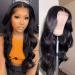 LSYBEAUTY Body Wave Lace Front Wigs Human Hair 22 Inch Glueless 4X4 Lace Closure Wigs Human Hair for Black Women 180% Density Brazilian Virgin Hair Pre Plucked Bleached Knots with Baby Hair Natural Color 22 Inch (Pack of...