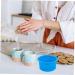 3pcs Melting Wax Bowl Set - Silica Gel with Metal Liner - 12x12cm - Blue | International Shipping - Buy Online on GoSupps.com