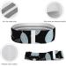 Premium Fabric Resistance Bands - White & Gray Leaves Print | Elastic Leg Bands for Effective Workouts | International Shipping Available - Buy Online on GoSupps.com