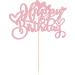 Gyufise 1Pc Happy Birthday Cake Topper with Love Heart Glitter Valentine's Day Cake Picks Love Theme Baby Shower Kids Birthday Party Cake Decorations Supplies Pink Pink-4 - Buy Online on GoSupps.com