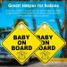 Bewudy 2 PCS Baby on Board Car Warning Sign - Elephant Design | Reusable Baby in Car Sticker with Suction Cups - Buy Online on GoSupps.com